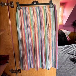 Zara Multicolor Striped Pencil Skirt